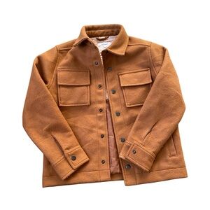 Boys brown trench coat.